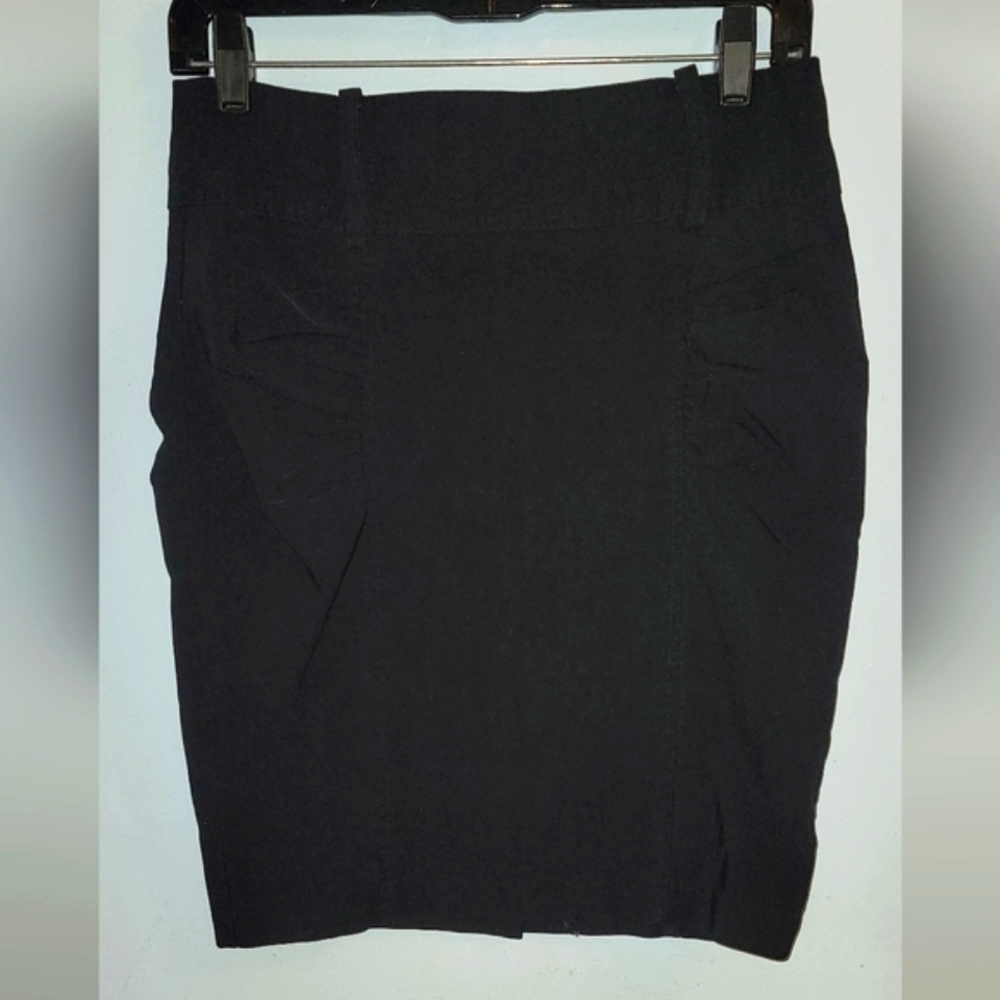 Wet Seal Y2K Black Fitted Skirt Slit In Back Detail Sides Form Fitting Stretch